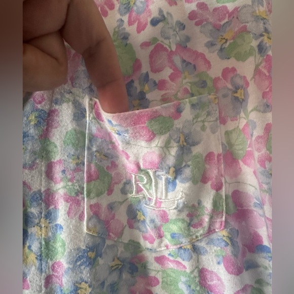 Lauren Ralph Lauren Womens Top Floral Pajama Size M - Picture 4 of 9